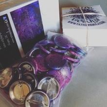 Custom buttons, stickers and cards for @tattoo.nebula! 👌👌 #reginatattoos #tattooartist #tattooist #yqr #regina #marketing
