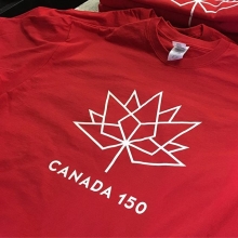 😍 🇨🇦 love these tees we just printed for SUMA, featuring the new Canada Day logo. #canada #canadaday #canada150 #tshirtPrinting #screenPrinting #tshirtPrinting #ohCanada #yqr #saskatchewan #regina