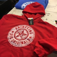 Custom screen printed hoodies for Primetime 306 Originals.