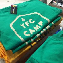 YFC Camp tees hot of the press #yqr #reginaSk #saskatchewan #sask #tshirtprinting #screenprinting