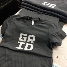 We're busy printing shirts for @thegridvr in Regina right now. Who knows what we'll do after we're done with this order... maybe we'll 👯🍹🏌️‍♀️... or we'll just keep printing shirts. #grinding #screenprinting #tshirtprinting #reginask